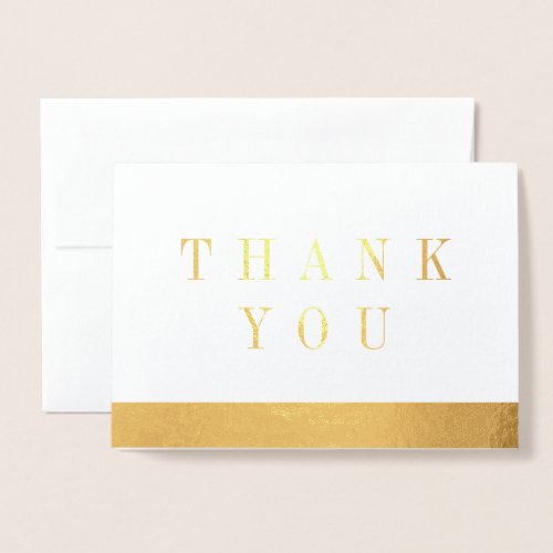 Thank You  A Simply Golden Message Foil Card