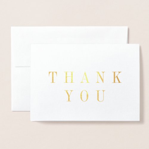 Thank You  A Simply Golden Message Foil Card