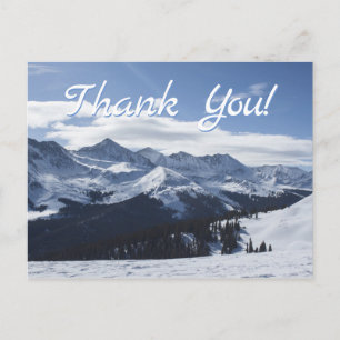 Thank You. A View of the Snowy Alpine Mountains Postcard