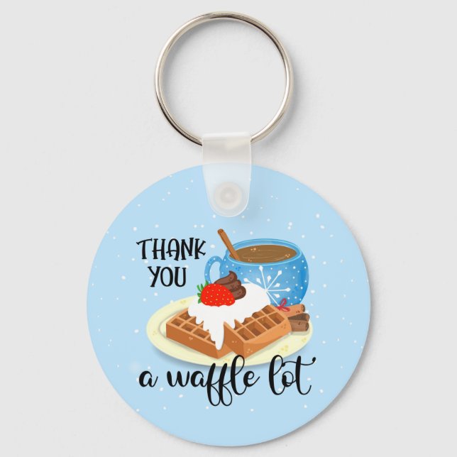 thank you a waffle lot teacher volunteer gift keychain (Front)