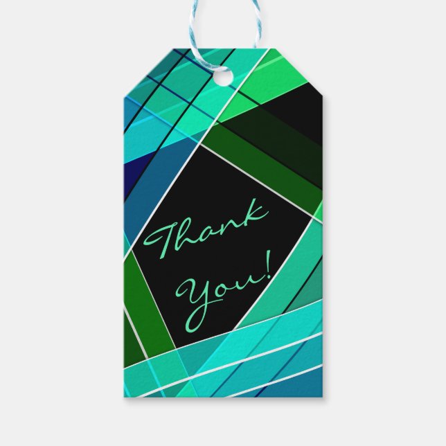 Thank You! Abstract, geometric Gift Tags (Front)