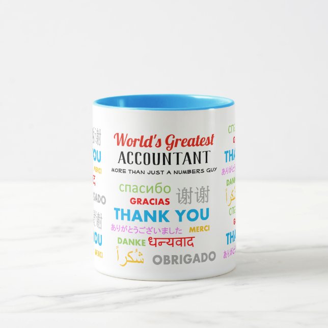 Thank You Accountant Gift Personalized Modern Fun Mug (Center)