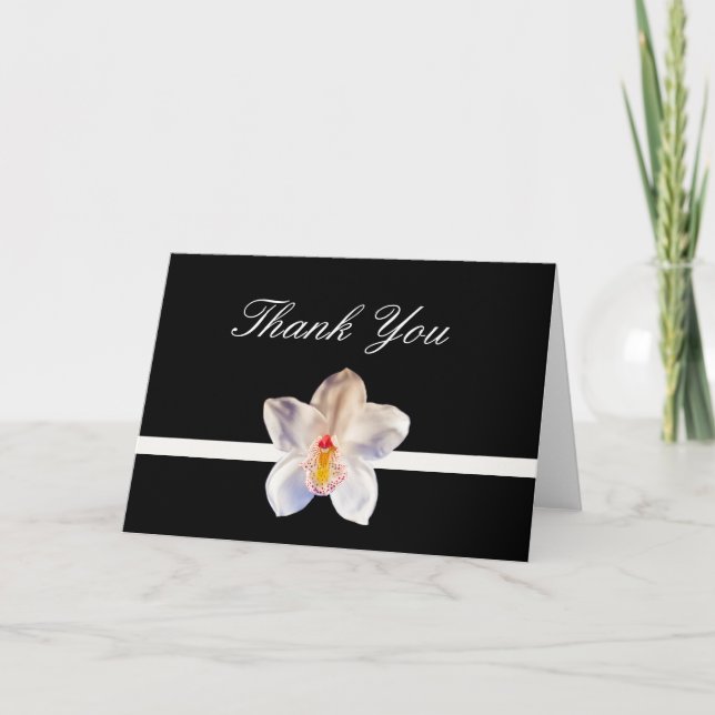 Thank You Acknowledgement Card Floral Design Blank (Front)