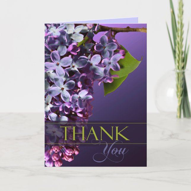 Thank You Acknowledgement Floral Flowers Blank (Front)