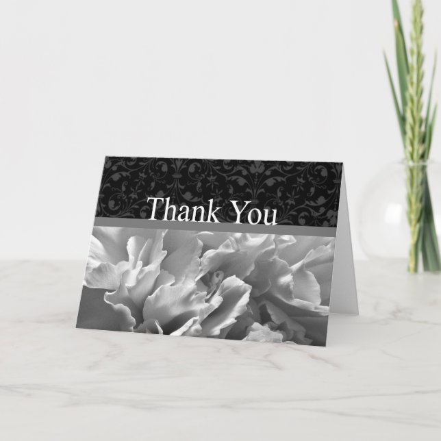 Thank You Acknowledgment Floral Damask Blank (Front)