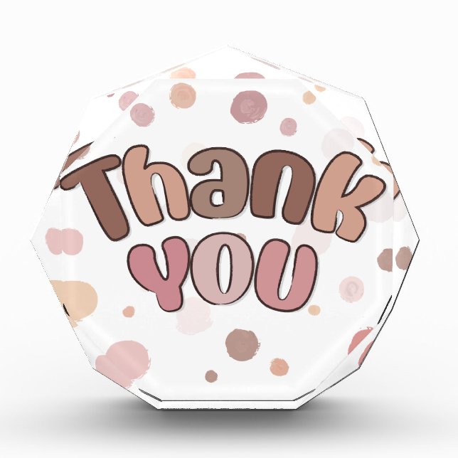 Thank you  acrylic award (Front)