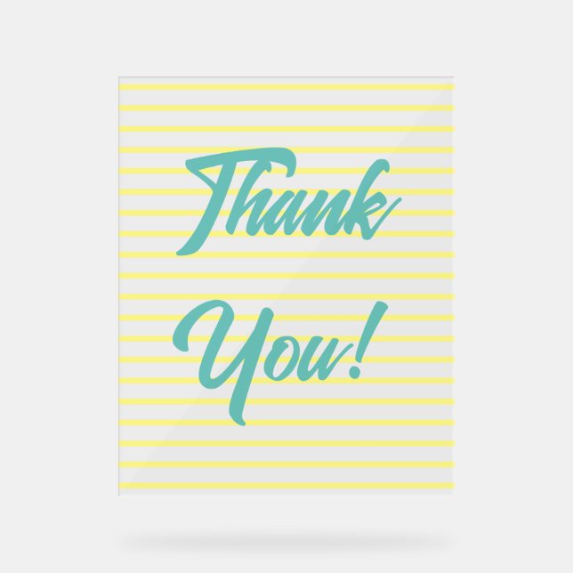 Thank You Acrylic Sign (Front)