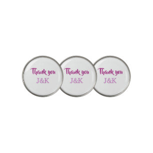 Thank you add couple name initial letter PURPLE PI Golf Ball Marker