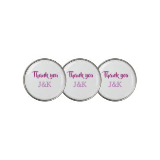 Thank you add couple name initial letter PURPLE PI Golf Ball Marker
