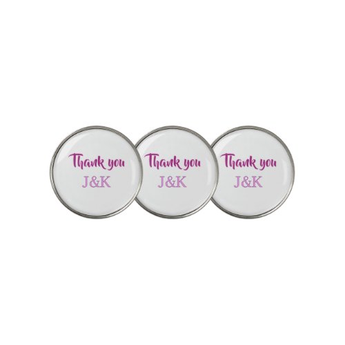 Thank you add couple name initial letter PURPLE PI Golf Ball Marker