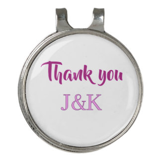 Thank you add couple name initial letter PURPLE PI Golf Hat Clip