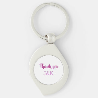 Thank you add couple name initial letter PURPLE PI Keychain