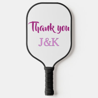 Thank you add couple name initial letter PURPLE PI Pickleball Paddle