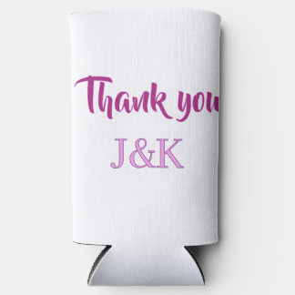 Thank you add couple name initial letter PURPLE PI Seltzer Can Cooler