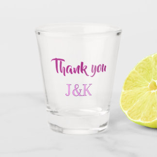 Thank you add couple name initial letter PURPLE PI Shot Glass