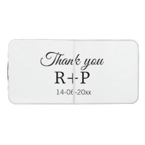 Thank you add couple name initial letter text date beer pong table