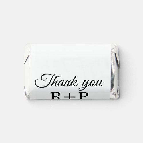 Thank you add couple name initial letter text date hersheys miniatures