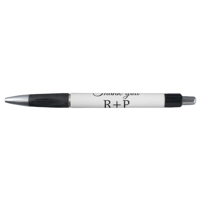 Thank you add couple name initial letter text date pen (Front)