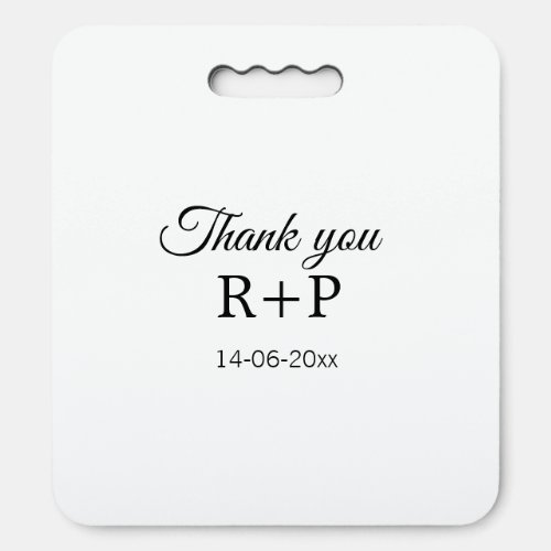 Thank you add couple name initial letter text date seat cushion