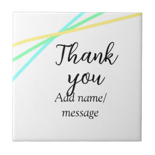 Thank you add name message simple stylish calligra ceramic tile
