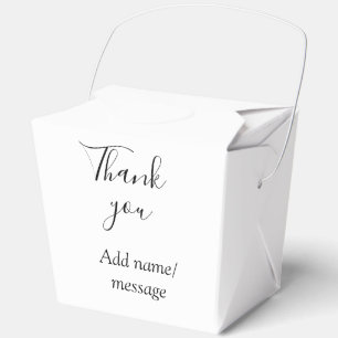 Thank you add name message simple stylish calligra favor boxes