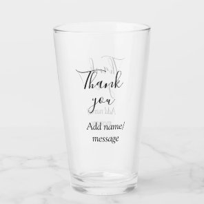 Thank you add name message simple stylish calligra glass