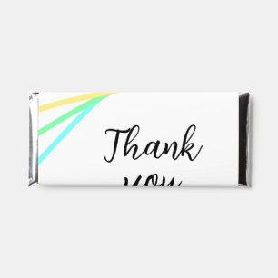 Thank you add name message simple stylish calligra hershey bar favors
