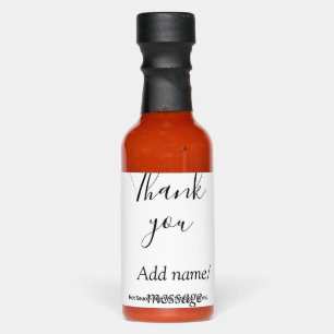 Thank you add name message simple stylish calligra hot sauces