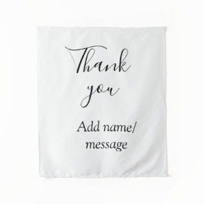 Thank you add name message simple stylish calligra tapestry