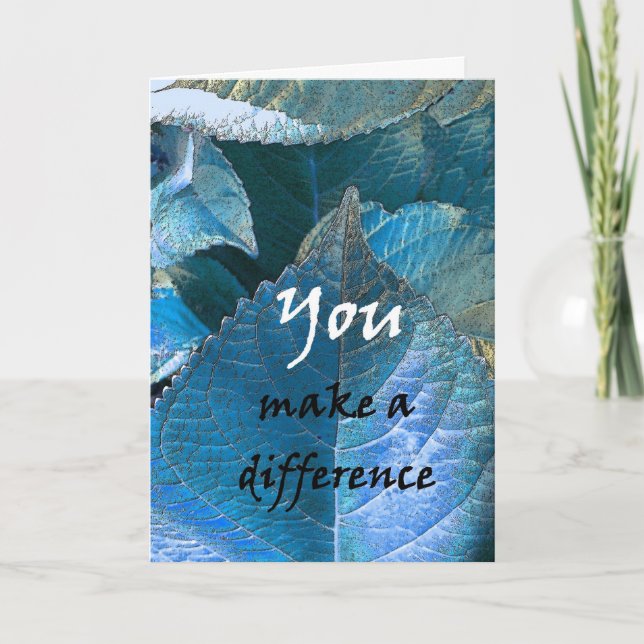 THANK YOU Admin Professionals Day BLUE LEAVES (Front)