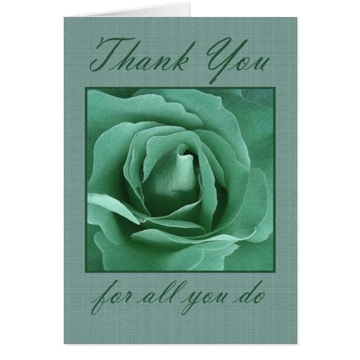 THANK YOU Administrative Professionals Day GREEN Greeting Card