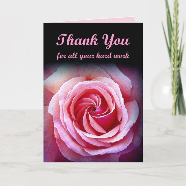 THANK YOU Administrative Professionals Day PINK Card (Front)