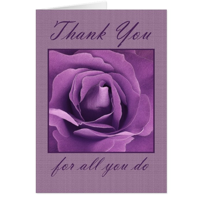 THANK YOU Administrative Professionals Day PURPLE Cards