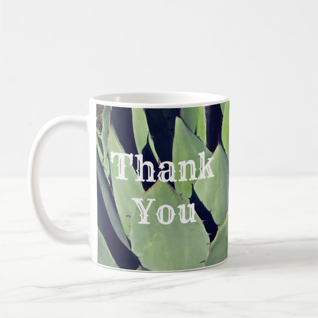 Thank You Agave Photo Appreciation Southwest Coffee Mug (Left)
