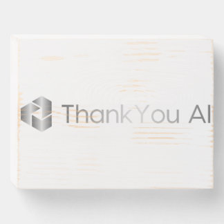 "Thank You AI" Minimalist Wooden Wall Art Wooden Box Sign