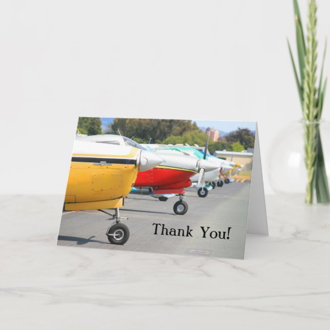 Thank You Airplanes greeting card (Front)
