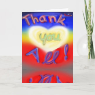 Thank you all color clouds kiss card