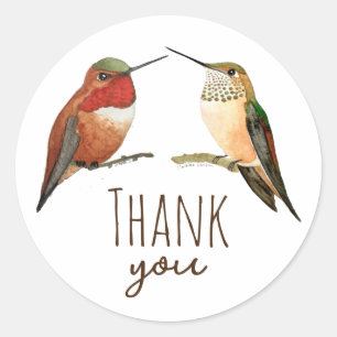 Thank you Allen's Hummingbirds Classic Round Sticker