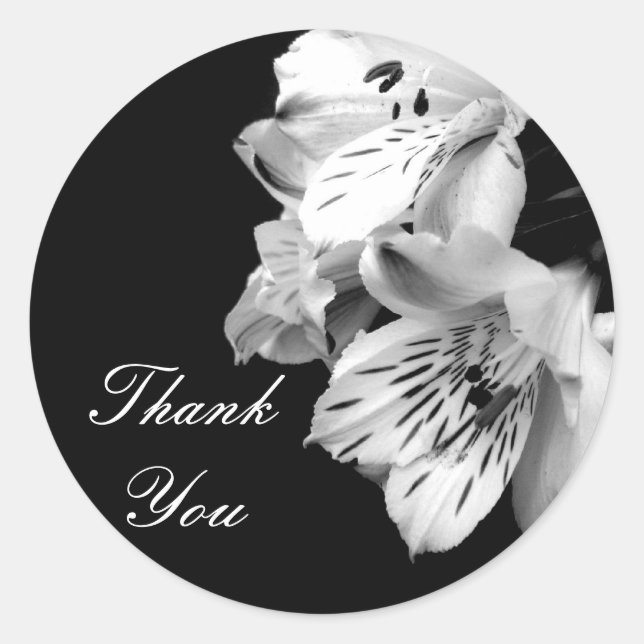 Thank You Alstroemeria Lily Sticker (Front)