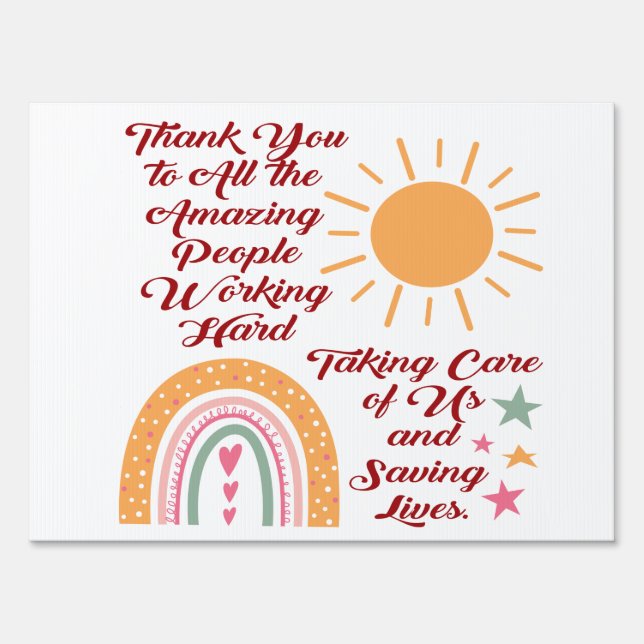 Thank You Amazing People Sign (Front)