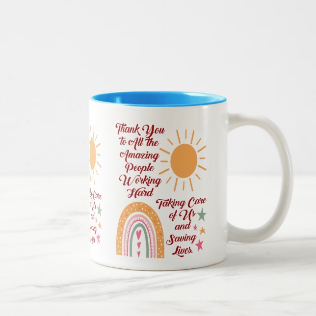 Thank You Amazing People Two-Tone Coffee Mug (Right)