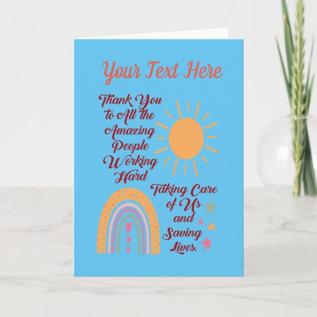 Thank You Amazing People With Personalize Option Card (Front)