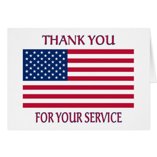 Thank You American Flag Card | Zazzle