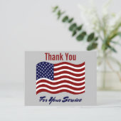 Thank You American Flag Postcard | Zazzle