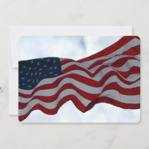 Thank You American Flag Veterans Day Flat Card