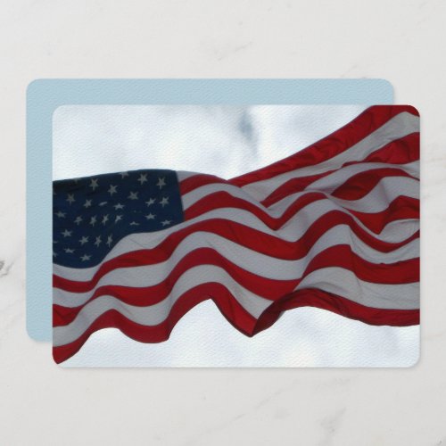 Thank You American Flag Veterans Day Flat Card