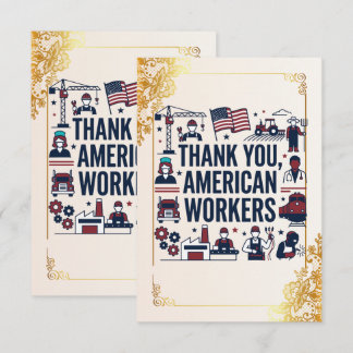 Thank You American Workers Labor Day  Card