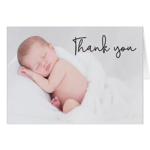 Thank You and Baby Birth Announcement Modern