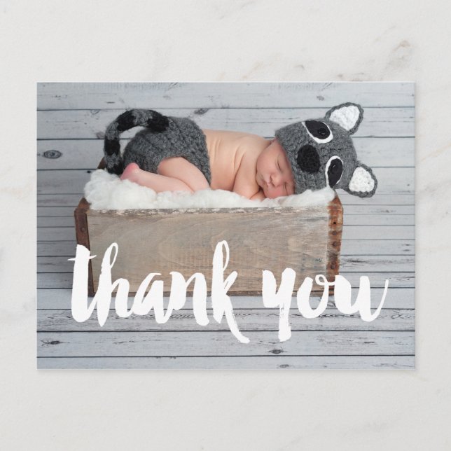 Thank You and Baby Birth Announcement Postcard (Front)