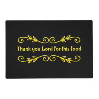 Thank you and Bless this meal 2 sides place mats. Placemat